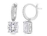 5.20 Carat (ctw) Synthetic Moissanite Drop Earrings in Sterling Silver