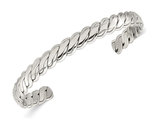 Stainless Steel Polished Twisted Cuff Bangle Bracelet
