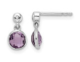 9/10 Carat (ctw) Amethyst Dangle Earrings in Sterling Silver