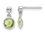 1.05 Carat (ctw) Peridot Dangle Earrings in Sterling Silver