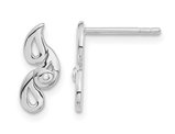 Sterling Silver Raindrop Button Post Earrings 