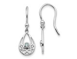 1/10 Carat (ctw) Blue Topaz Dangle Drop Earrings in Sterling Silver