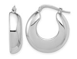 Sterling Silver Polished Round Hoop Earrings