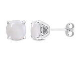 2.70 Carat (ctw) Opal Solitaire Stud Earrings in Sterling Silver (8mm)