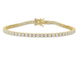 5.10 Carat (ctw) Lab-Created Moissanite Tennis Bracelet in Yellow Plated Sterling Silver