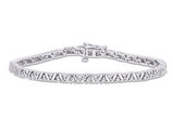 9/10 Carat (ctw) Diamond Chevron Tennis Bracelet in Sterling Silver