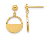 14K Yellow Gold Polished Dangle Earrings