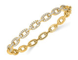 2.16 Carat (ctw VS2-SI1, D-E) Lab-Grown Diamond Link Bracelet in 14K Yellow Gold