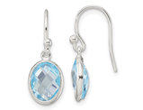 4.25 Carat (ctw) Blue Topaz Dangle Earrings in Sterling Silver