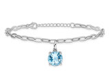 4.20 Carat (ctw) Blue Topaz Bracelet in Sterling Silver