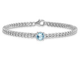 1.00 Carat (ctw) Blue Topaz Bracelet in Sterling Silver