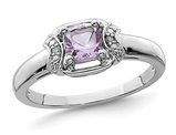2/5 Carat (ctw) Pink Quartz Ring in Sterling Silver