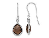 9.60 Carat (ctw) Smoky Quartz Dangle Earrings in Sterling Silver