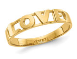 10K Yellow Gold Polished LOVE Ring Band (SIZE 7) 