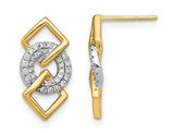 1/4 Carat (ctw) Diamond Circle Earrings in 14K Yellow Gold
