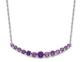 4/5 Carat (ctw) Amethyst Necklace in Sterling Silver (18 inches)