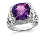 5.45 Carat (ctw) Amethyst Ring in Sterling Silver