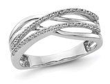 1/10 Carat (ctw) Diamond Crossover Ring in 14K White Gold