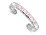 Young Adult Sterling Silver Princess Cuff Bangle Bracelet