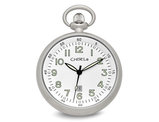 Chisel Stainless Steel White Dial Pocket Watch (48mm)