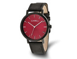 Chisel Black Plated Red Dial Analog Watch with Leather Band