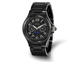 Ladies Chisel Black Ceramic Dial Analog Watch with Black Strap