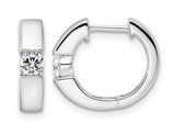 1/3 Carat (ctw VS2-SI1, D-E-F) Lab Grown Diamond Hoop Earrings in 14K White Gold