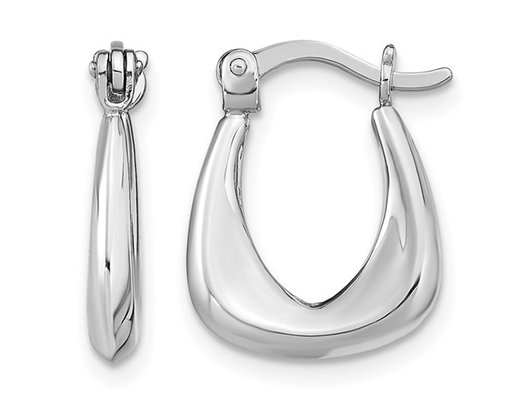 Sterling Silver Polished Huggie Hoop Earrings