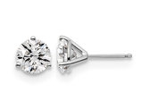 3.00 Carat (ctw G-H, VS2-SI1) Lab-Grown Diamond Solitaire Stud Earrings in 14K White Gold