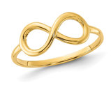 14K Yellow Gold Polished Infinity Ring (size 7)