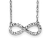 1/7 Carat (ctw) Diamond Infinity Necklace in 10K White Gold with Chain