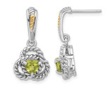 1.09 Carat (ctw) Peridot Dangle Earrings in Sterling Silver