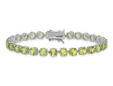 16.74 Carat (ctw) Peridot Bracelet in Sterling Silver ( 8 Inches)
