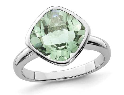 3.60 Carat (ctw) Green Quartz Ring in Sterling Silver