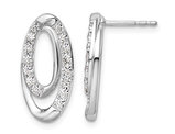 3/5 Carat (ctw SI-SI2, G-H) Lab-Grown Diamond Oval Earrings in 14K White Gold