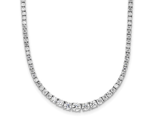 5.00 Carat (ctw SI1-SI2, G-H) Lab-Grown Diamond Graduating Tennis Bolo Necklace in 14K White Gold