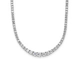 5.00 Carat (ctw SI1-SI2, G-H) Lab-Grown Diamond Graduating Tennis Bolo Necklace in 14K White Gold