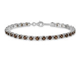 Sterling Silver 4.05 Carat (ctw) Smoky Quartz Bracelet