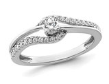 1/3 Carat (ctw SI1-SI2- G-H) Lab-Grown Diamond Promise Engagement Ring in 14K White Gold