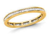 1.00 Carat (ctw H-I, I1-I2) Princess-Cut Diamond Eternity Wedding Band Ring in 14K Yellow Gold