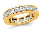 3.00 Carat (ctw Color H-I, I1-I2) Princess-Cut Diamond Eternity Wedding Band Ring in 14K Yellow Gold