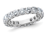 3.60 Carat (ctw Color-G-H-I) Synthetic Cushion Moissanite Eternity Wedding Band Ring in 14K White Gold