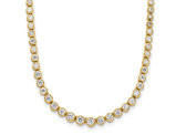 3.00 Carat (ctw SI1-SI2, G-H) Lab-Grown Diamond Necklace Graduating Tennis Bolo in 14K Yellow Gold
