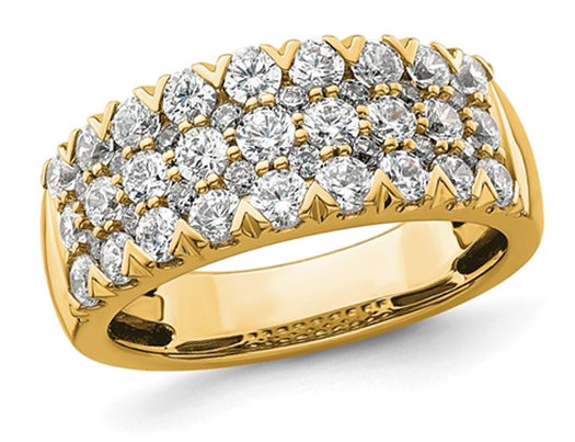 1.60 Carat (ctw SI1-SI2, G-H) Lab-Grown Diamond Ring Band in 14K Yellow Gold (SIZE 7)