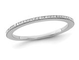 1/8 Carat (ctw) Diamond Wedding Band Ring in Sterling Silver