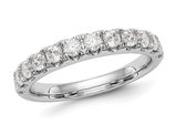 7/8 Carat (ctw SI1, D-E-F) Lab-Grown Semi-Eternity Diamond Band Ring in 14K White Gold (SZIE 7)