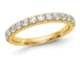 7/8 Carat (ctw SI1, D-E-F) Lab-Grown Semi-Eternity Diamond Band Ring in 14K Yellow Gold (SZIE 7)