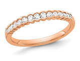 1/4 Carat (ctw VS2-SI1, D-E-F) Lab-Grown Semi-Eternity Diamond Band Ring in 14K Rose Gold (SIZE 7)