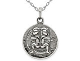 Sterling Silver Antiqued GEMINI Charm Zodiac Astrology Pendant Necklace with Chain