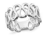 Sterling Silver Fancy Swirl Ring Band